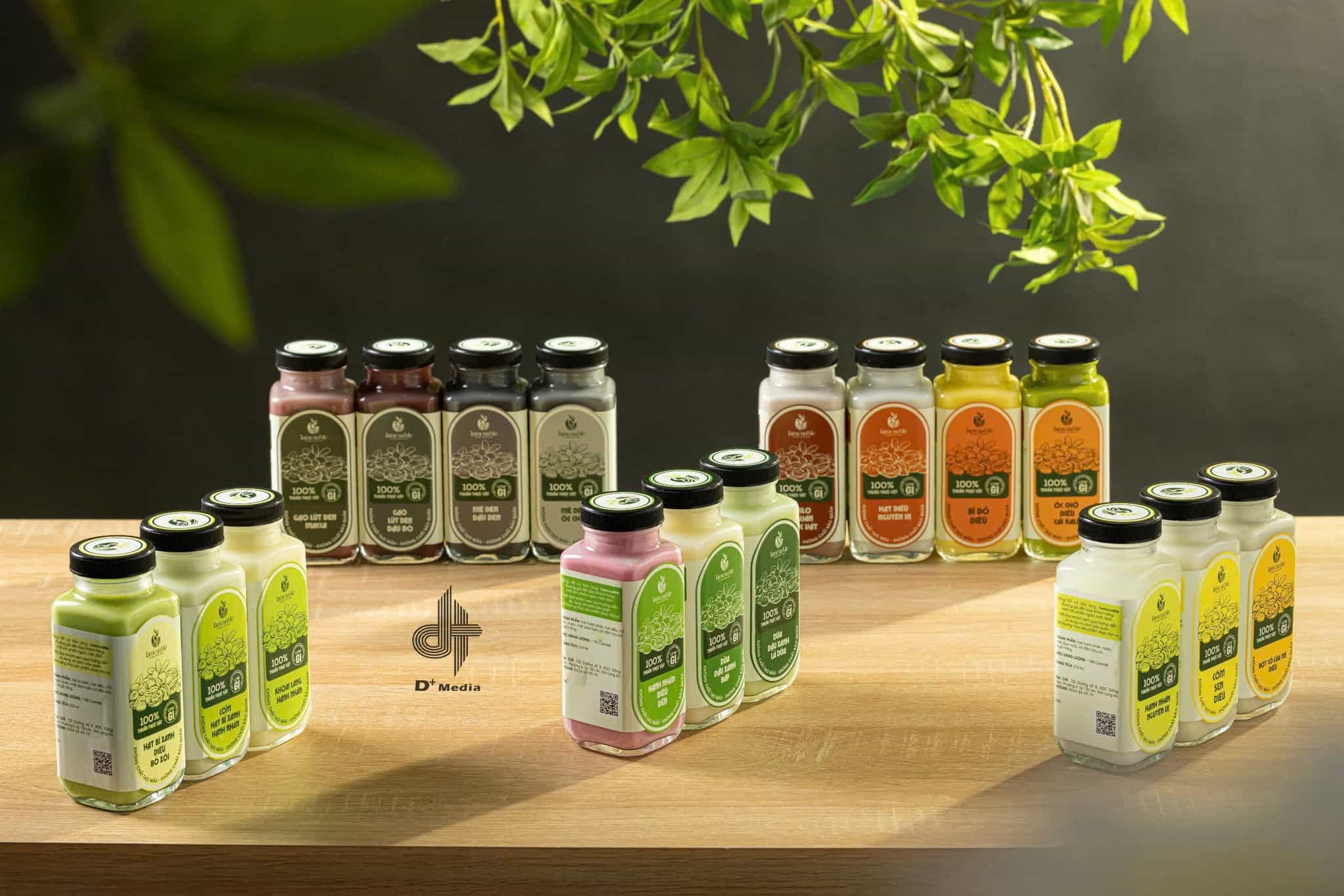 Chụp Sản Phẩm Sữa Hạt Theo Concept Thiên Nhiên