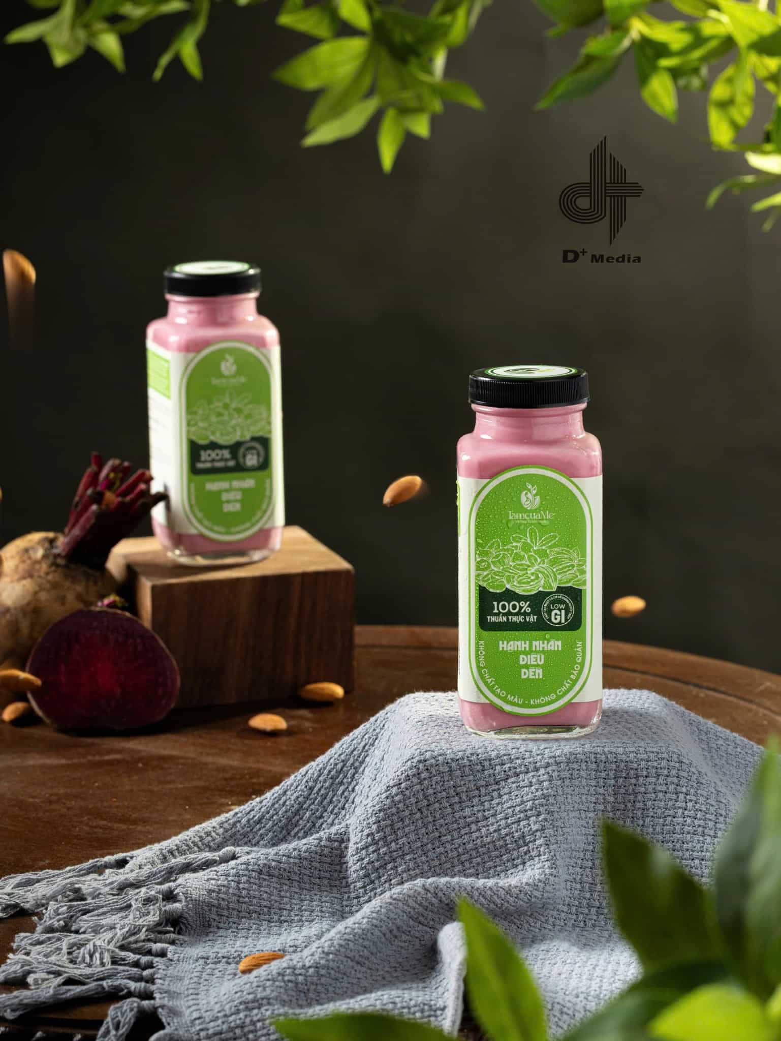 Chụp Sản Phẩm Sữa Hạt Theo Concept Thiên Nhiên