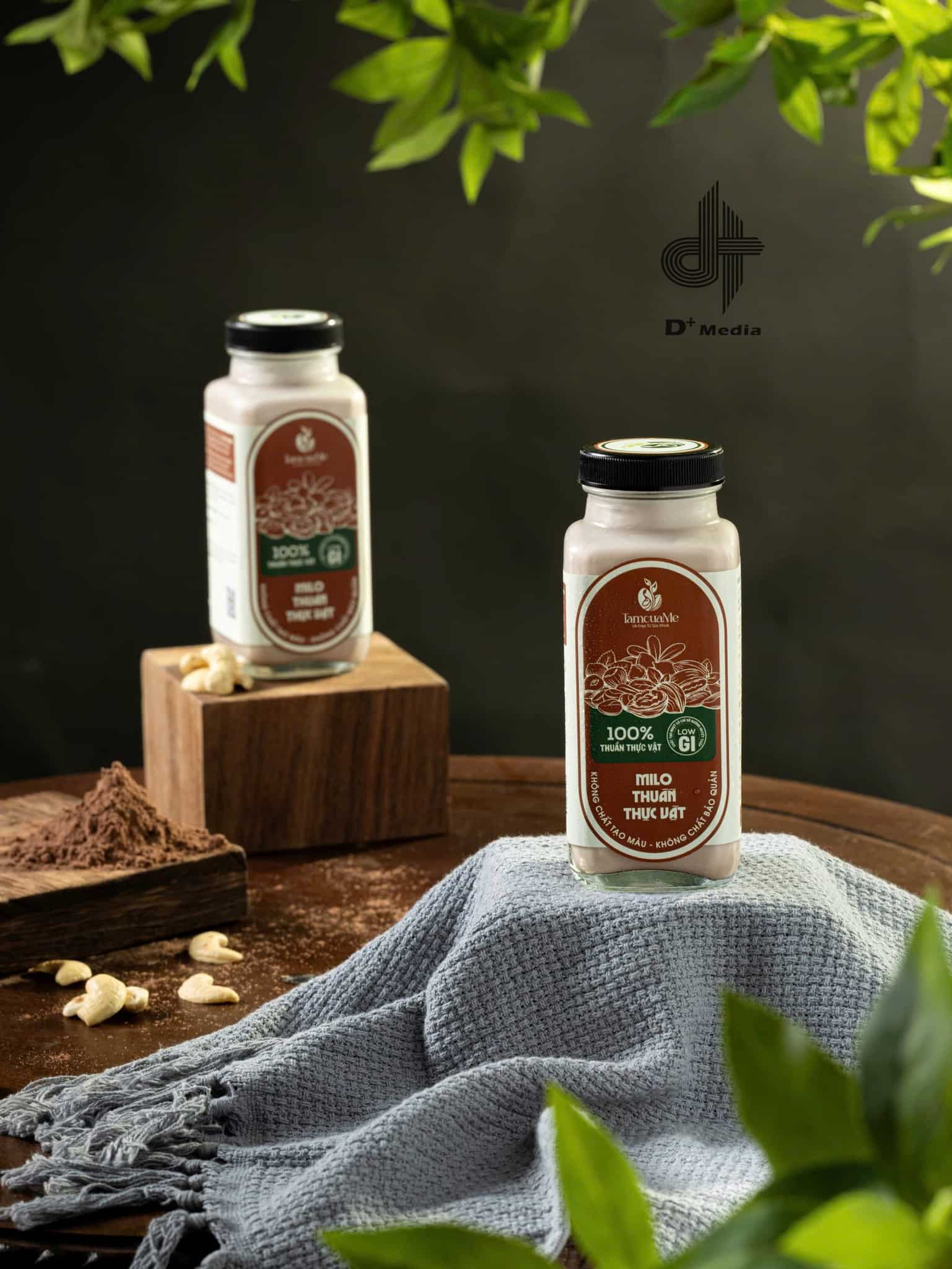 Chụp Sản Phẩm Sữa Hạt Theo Concept Thiên Nhiên